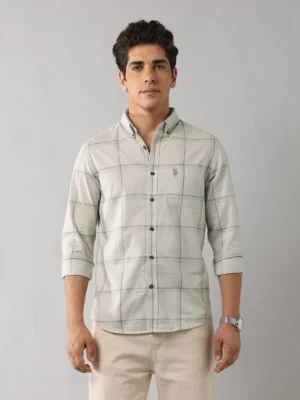 US Polo | Checks shirt| Brown