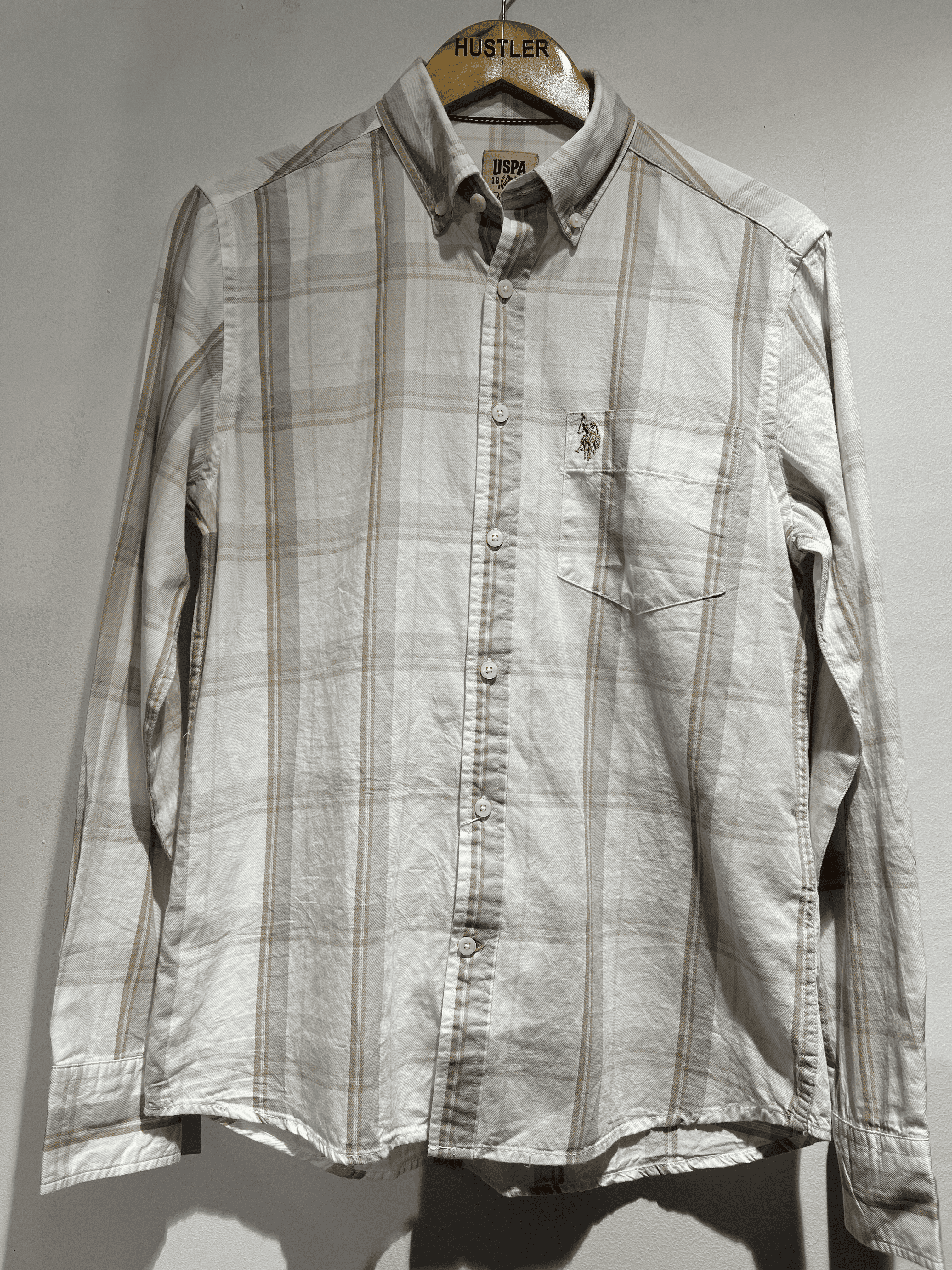 US Polo | Checks shirt| Biege