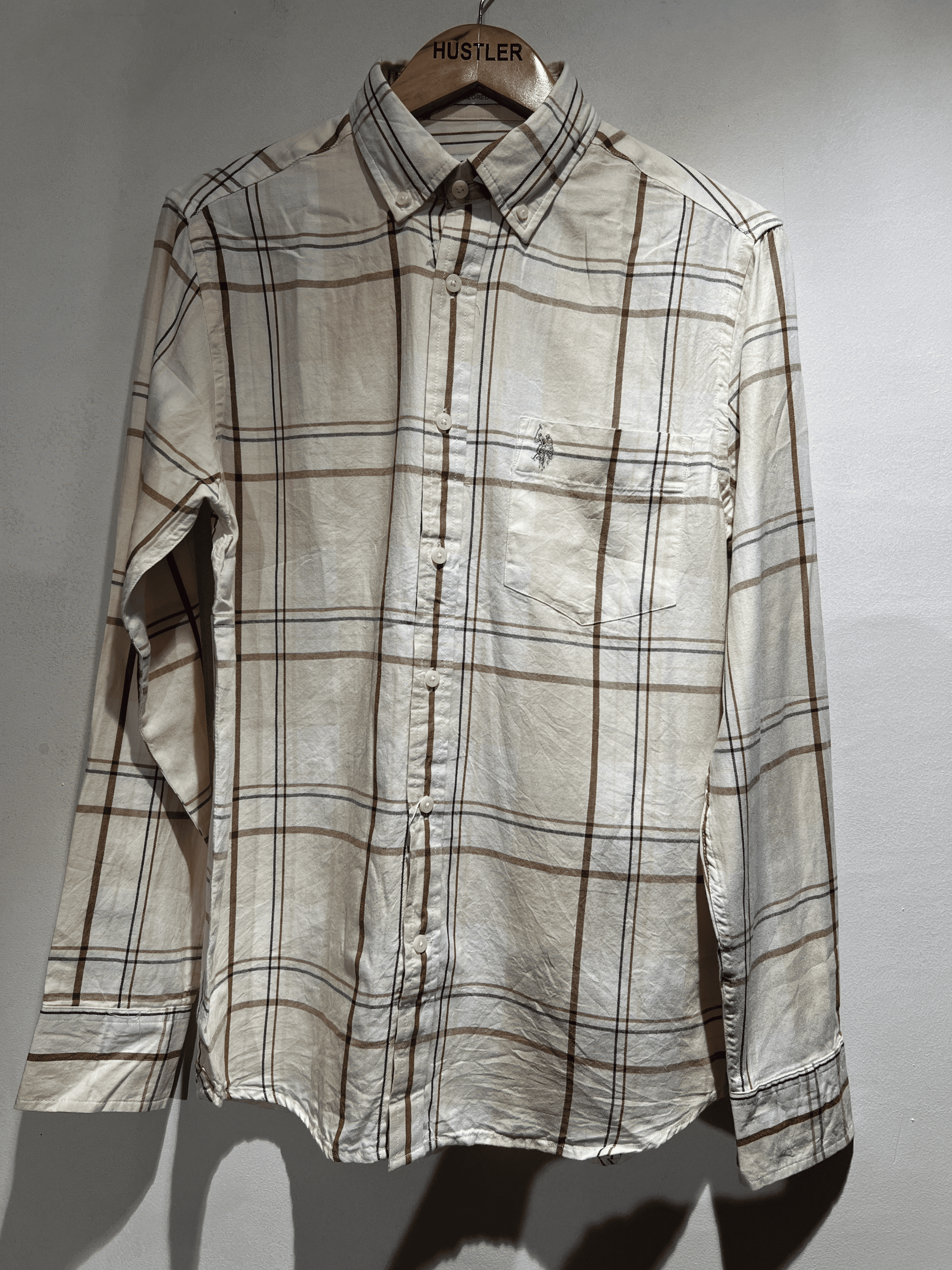 US Polo | Checks shirt | Cream
