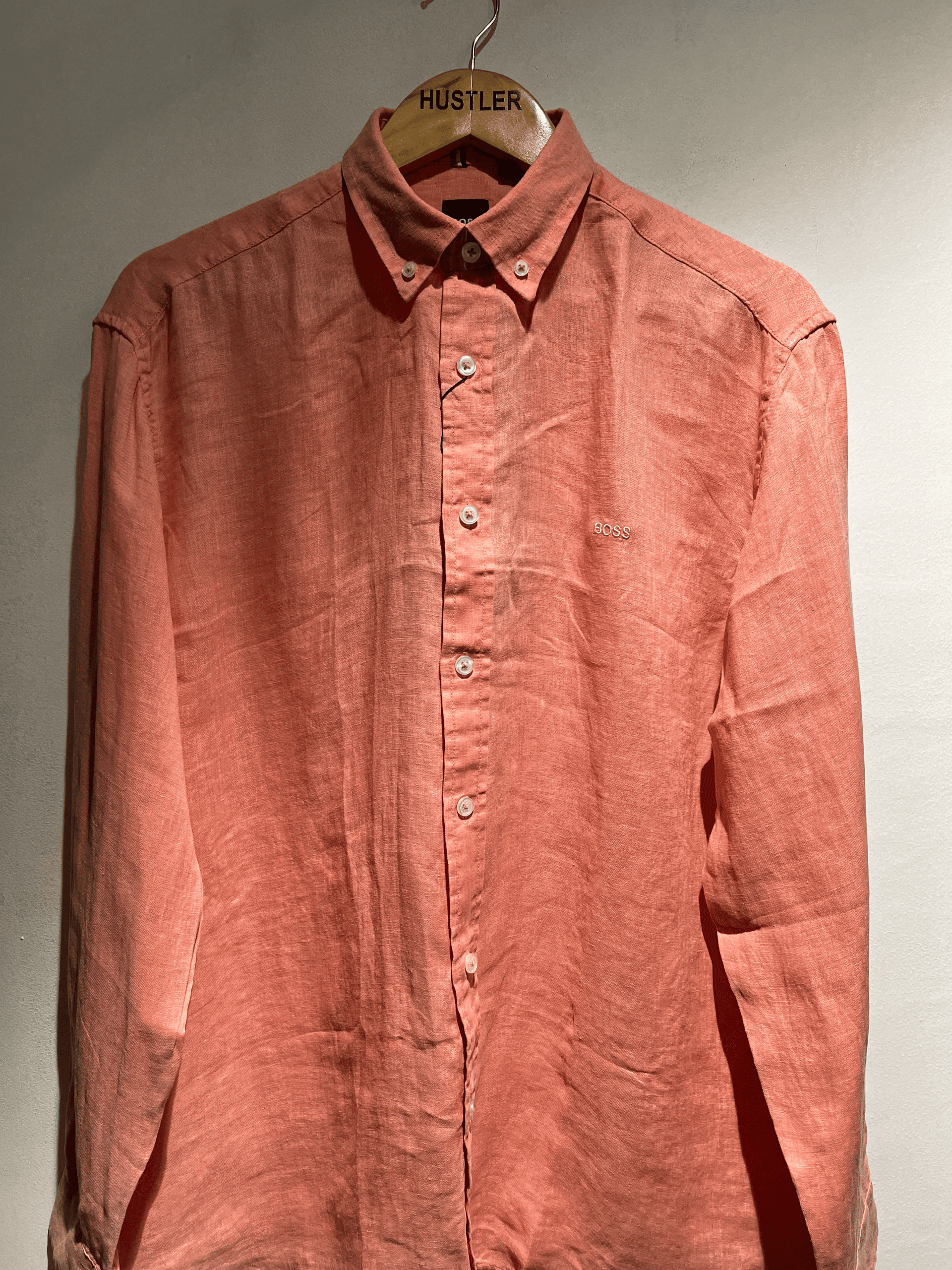 Boss | Pure Linen shirt | Peach