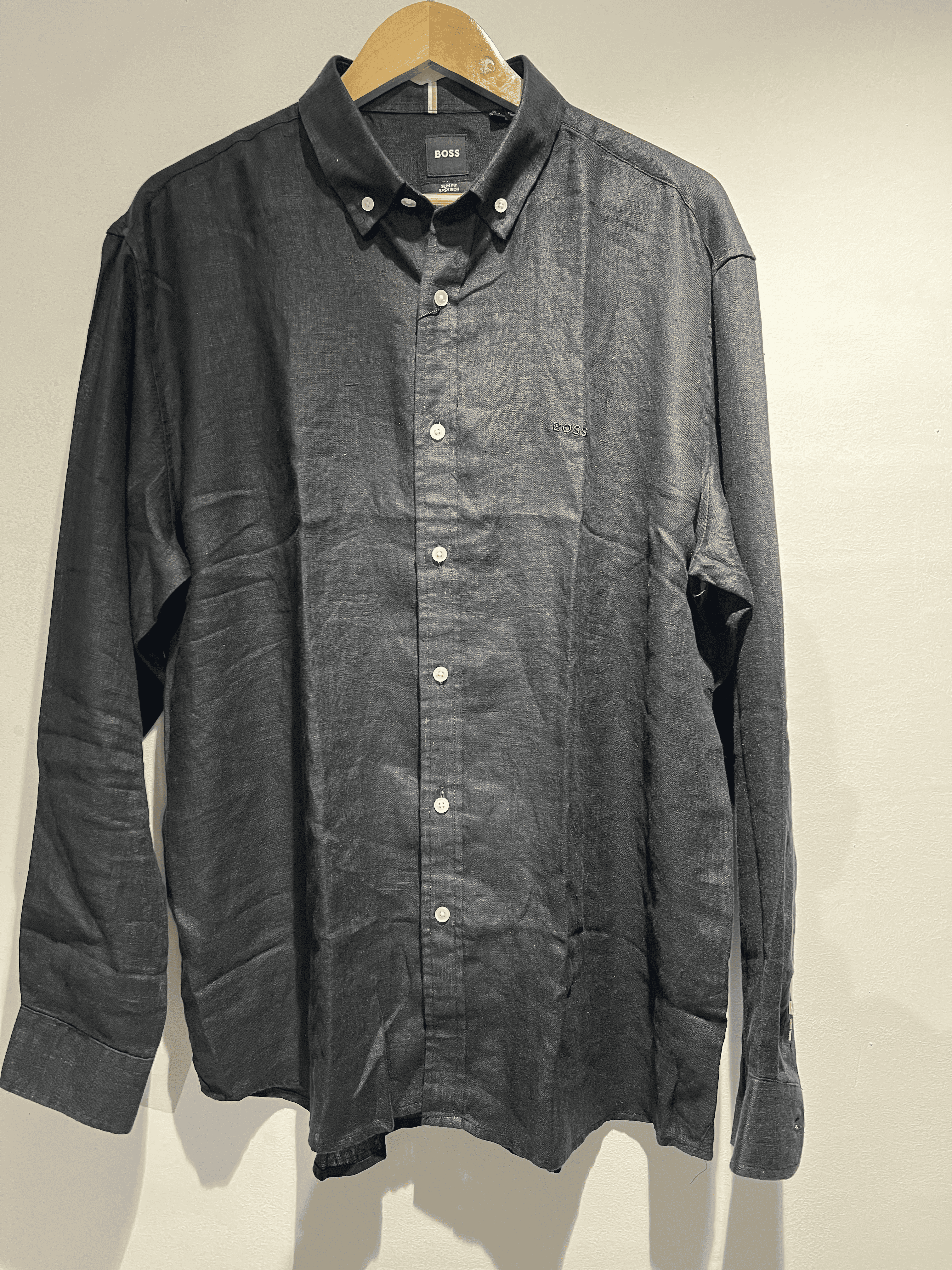 Boss | Pure linen shirts | Black