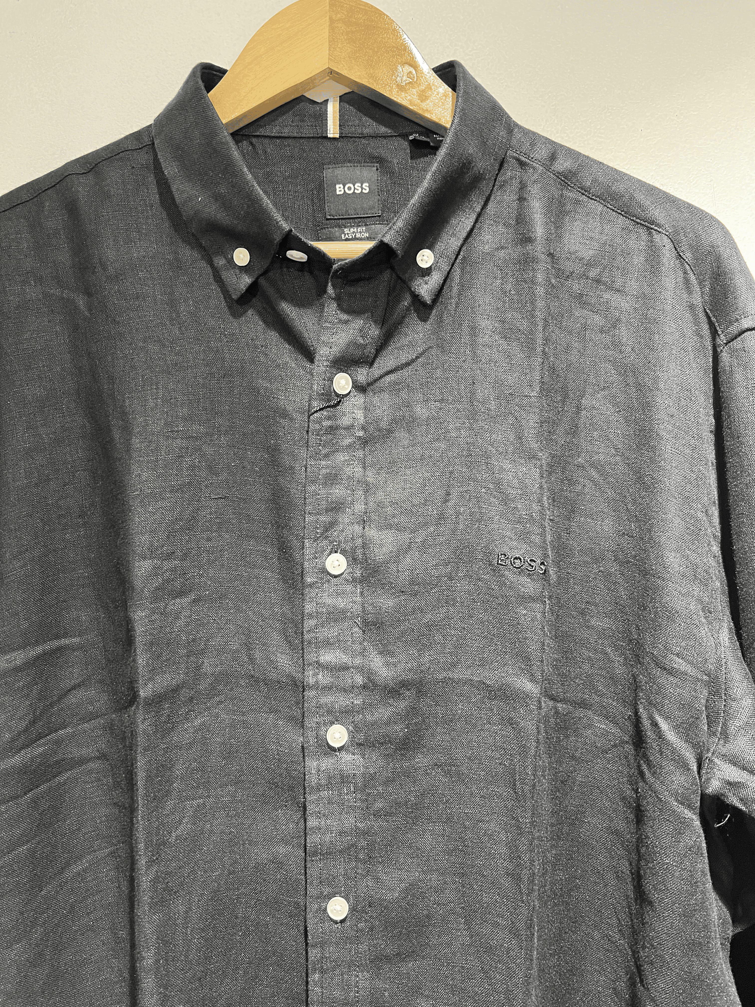 Boss | Pure linen shirts | Black