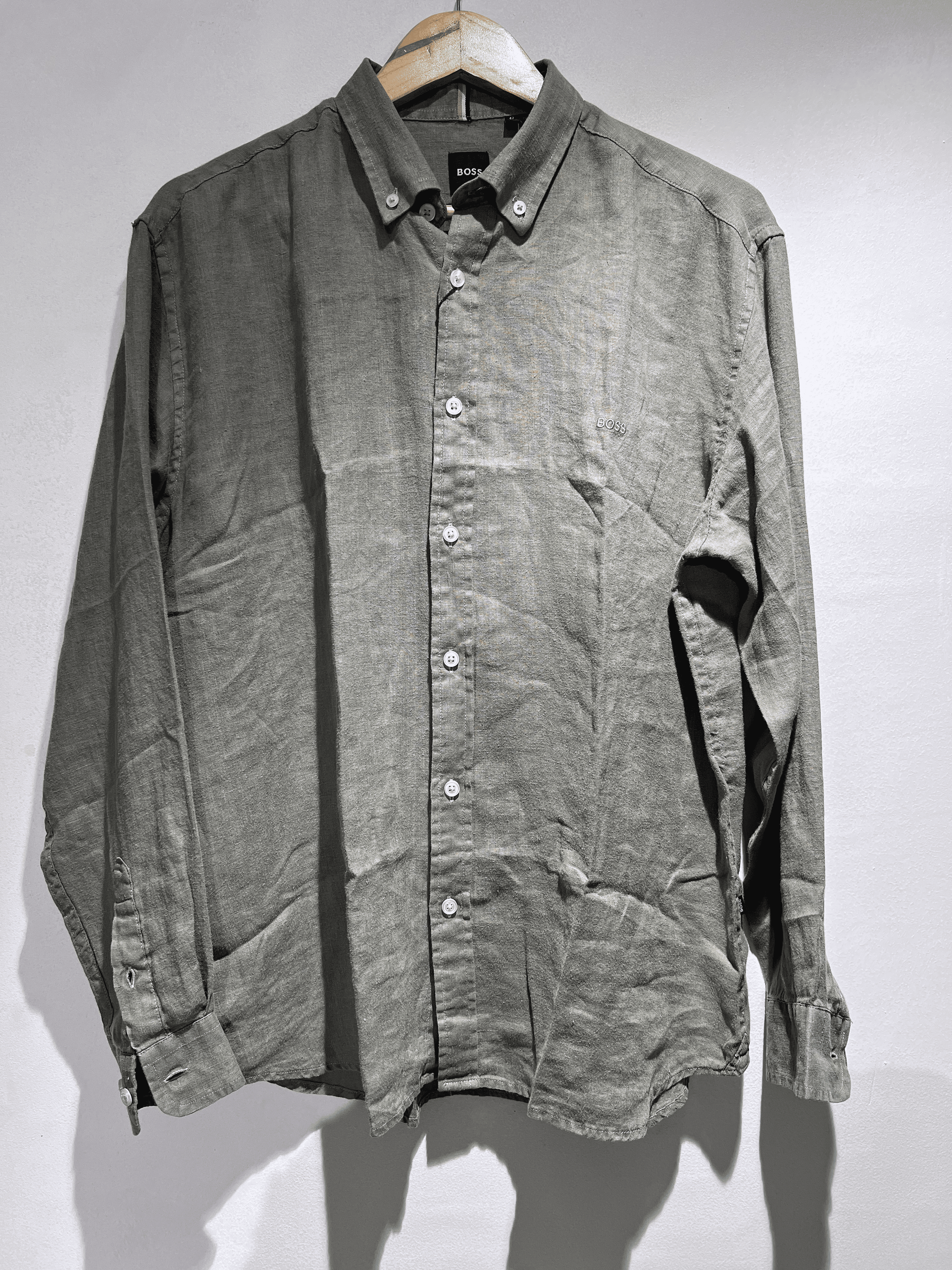 Boss | Pure Linen shirts | Green